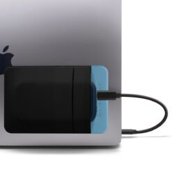 2-Pocket SSD Holder for Laptop - Black & Sky Blue