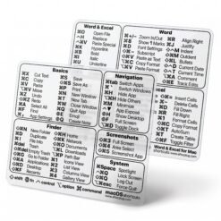 2026 Mac OS + Word-Excel Shortcut Stickers for MacBook Neo, Air & Pro