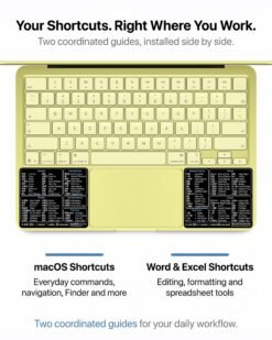 2026 Mac OS + Word-Excel Shortcut Stickers for MacBook Neo, Air & Pro - Image 2