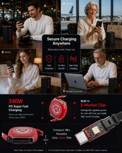 Retractable USB-C Data Blocker Cable - Image 4