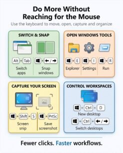 Windows Shortcuts Sticker for Laptop & PC - Image 4