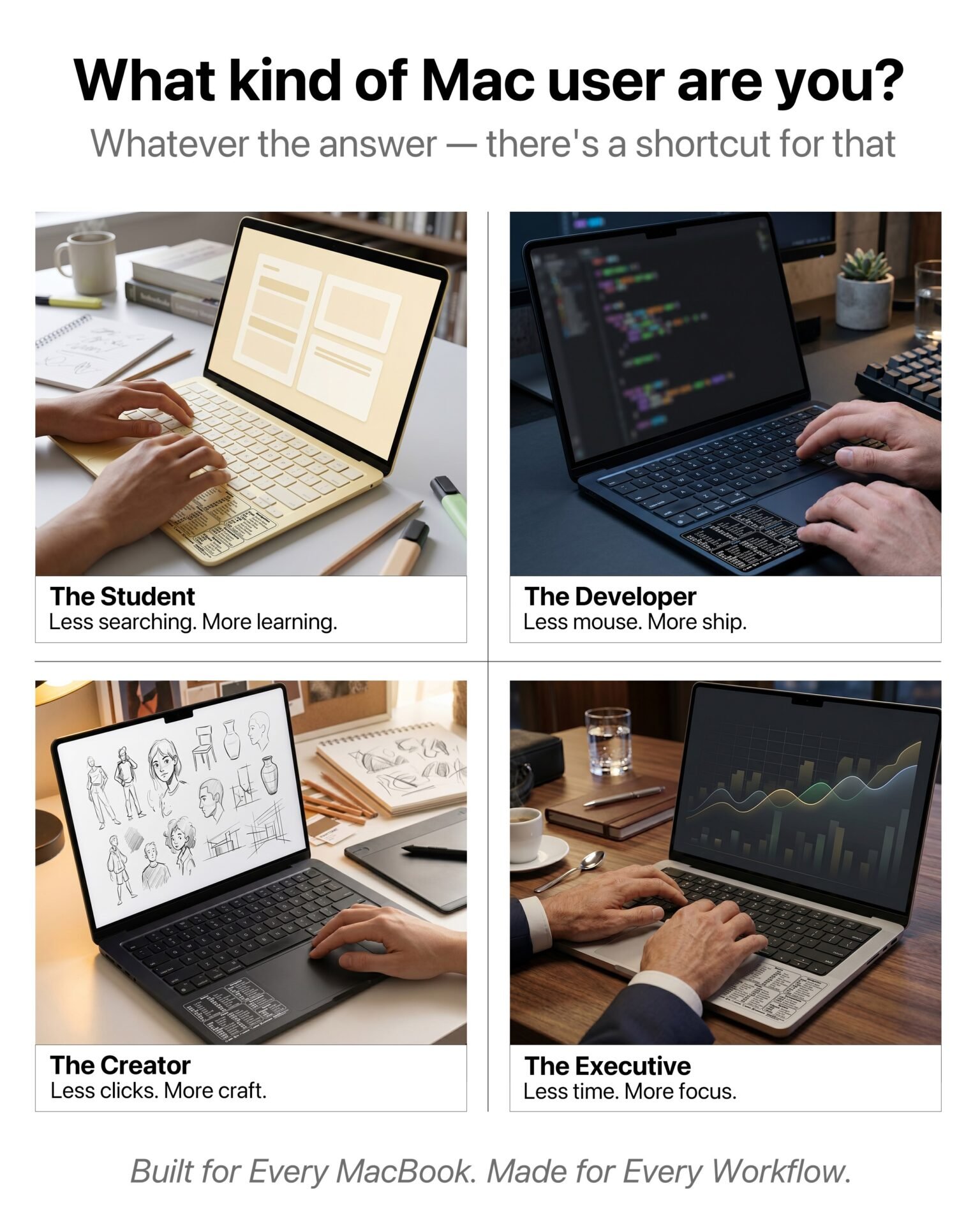 2026 Mac OS Shortcuts Sticker for MacBook Neo, Air & Pro - Image 7